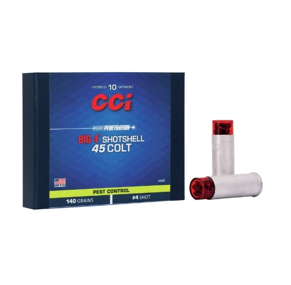 .45 LONG COLT / 140 GR PEST CONTROL BIG 4 SHOTSHELL / ALUMINUM CASE / 4 ...